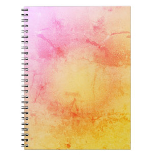 Caderno Espiral de Aquarela do Pôr do Sol
