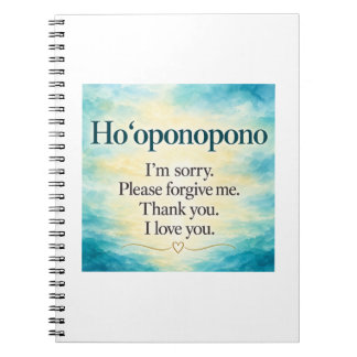 Caderno Espiral de Aquarela Ho’oponopono
