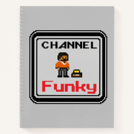 Caderno Espiral de Arte Pixel Funky do Canal