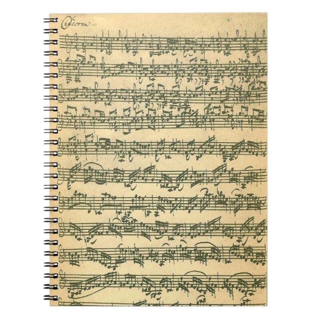 Caderno espiral de Bach Chaconne (Frente)