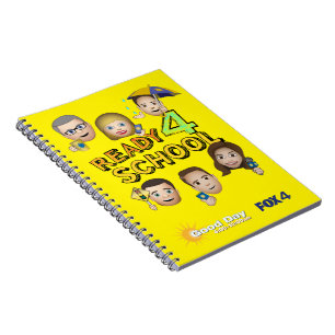 CADERNO ESPIRAL DE DIA EMOJI DA RAPOSA 4 BOM