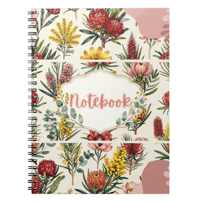 Caderno Espiral de Flores Nativas Australianas (Frente)