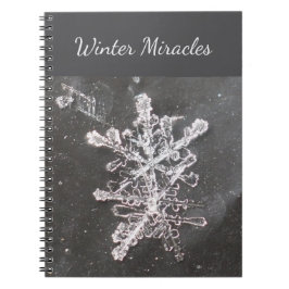Caderno Espiral de Fotografia de Floco de Neve Mil