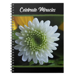 Caderno Espiral de Fotografia de Flor Branca
