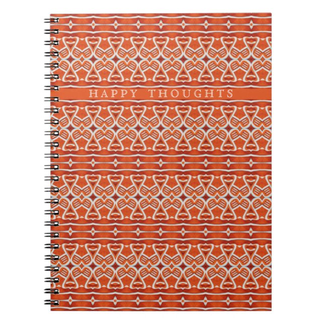 CADERNO ESPIRAL DE GINGERBREAD "PENSAMENTOS FELIZE (Frente)