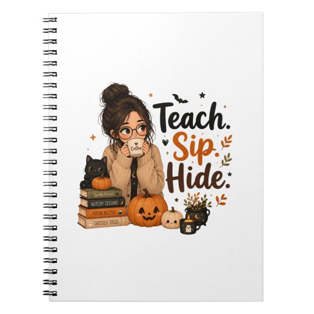 Caderno Espiral de Halloween para Professores Ensi (Frente)