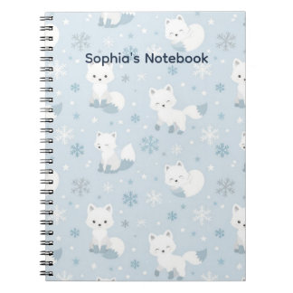 Caderno Espiral de Inverno Personalizado com Padrã