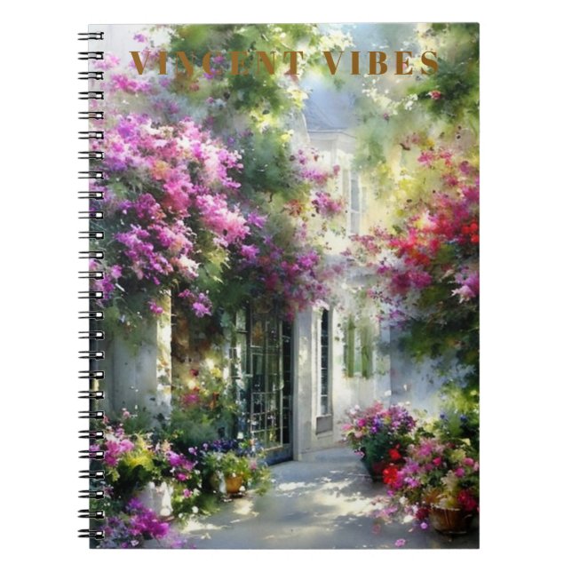 Caderno Espiral de Jardim Vintage Estilo Vincent (Frente)