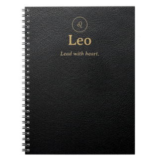 Caderno Espiral de Leão - Aparência de Couro Sinté