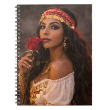 caderno espiral de mulher cigana