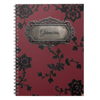 Caderno Espiral de Renda Carmesim Vitoriano
