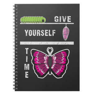 Caderno Espiral Dê-se a borboleta do tempo citações inspiradas