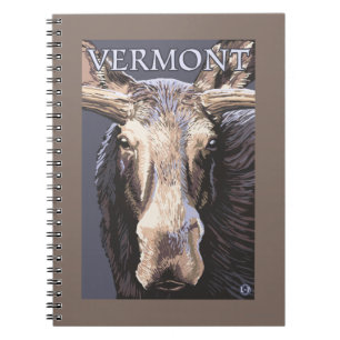 Caderno Espiral De VermontMoose fim acima
