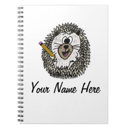Caderno Espiral De Volta À Escola Hedgehog Engraçado Professor Per
