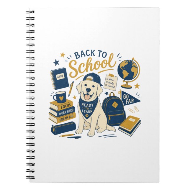 Caderno Espiral De Volta à Escola Labrador High School (Frente)