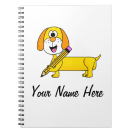 Caderno Espiral De Volta À Escola, Treinador De Cachorro De Dachsh