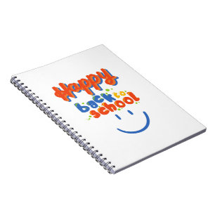 CADERNO ESPIRAL DE VOLTA AO NOTEBOOK FELIZ DA ESCOLA