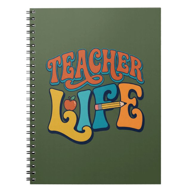Caderno Espiral De volta às aulas. Vida de professor. (Frente)