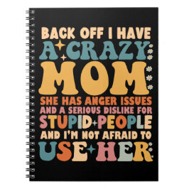 Caderno Espiral De Volta Tenho Uma Mãe Louca Que Tem Problemas De