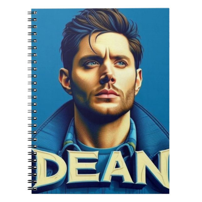 Caderno Espiral Dean su sfondo blu (Frente)