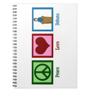 Caderno Espiral Debate do amor da paz