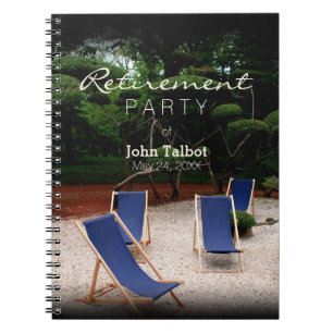 Caderno Espiral Deckchairs personalizou o livro de hóspedes da