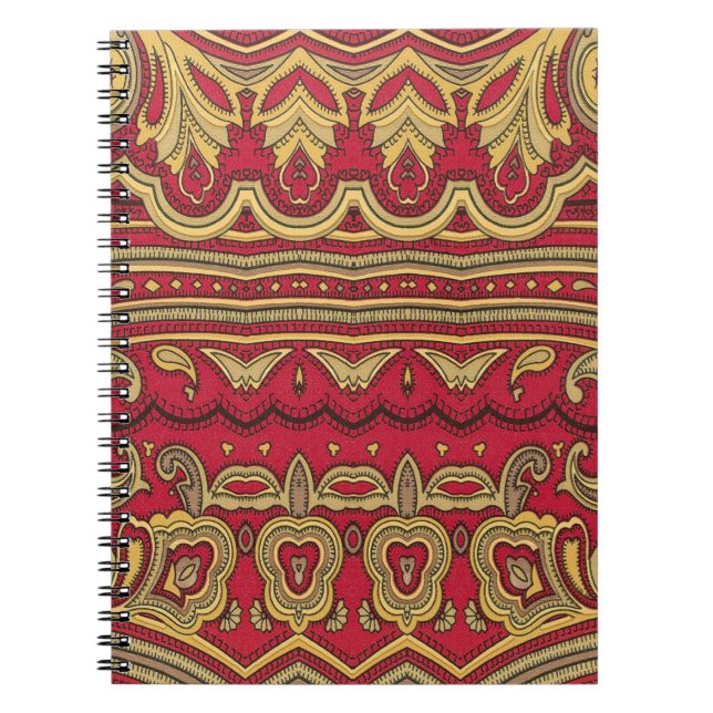 Caderno Espiral Decor Oriental: Fechamento de Abstrato (Frente)