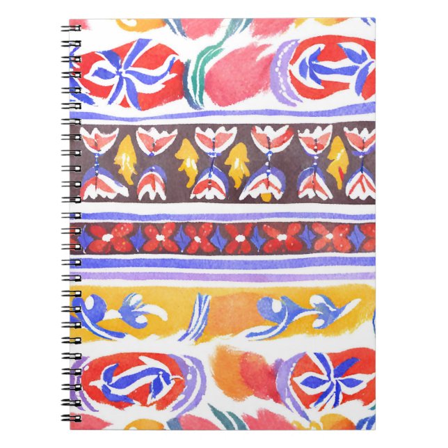 Caderno Espiral decor romeno tradicional (Frente)