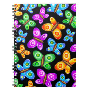 Caderno Espiral Decoração de Design de borboletas