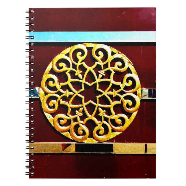 Caderno Espiral Decoração Dourada (Frente)