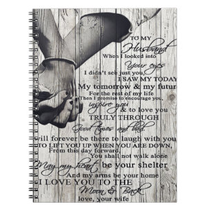 Caderno Espiral Decoração Familiar, Para Minha Letra Marido