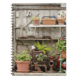 Caderno Espiral Decorações em cerca de madeira, Ilha Catalina,