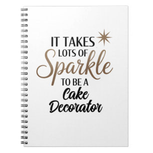 Caderno Espiral Decorador de Bolo Brilhante