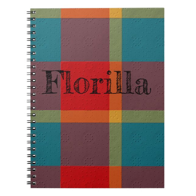 Caderno Espiral  Decorative Plaid (Frente)