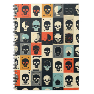 Caderno Espiral Decorative retro Skull Collection Mexican Folk