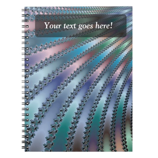 Caderno Espiral Dedos Arte Fractal (Frente)