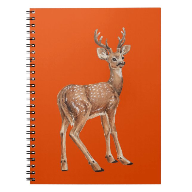 Caderno Espiral Deer em vermelho (Frente)