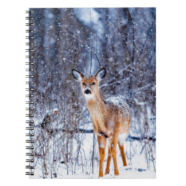 Caderno Espiral Deer in the Snow (Frente)