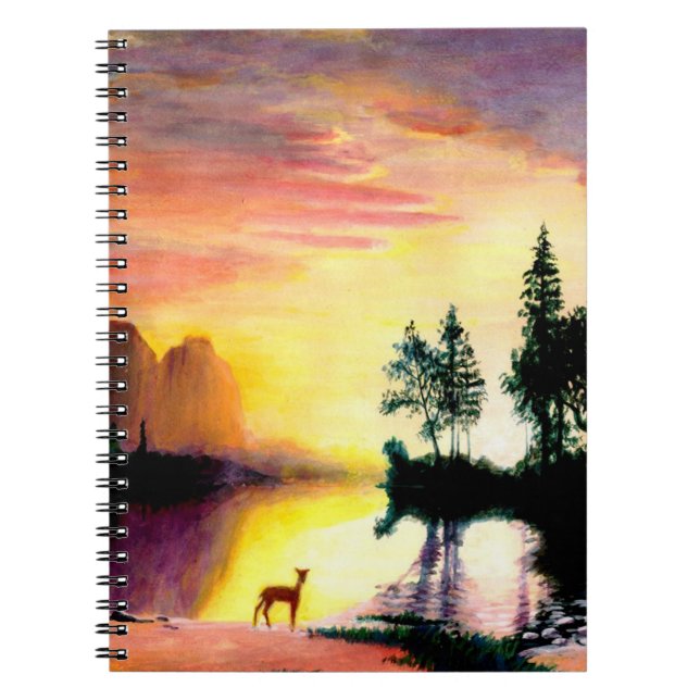 Caderno Espiral Deer no Dawn Notebook (Frente)