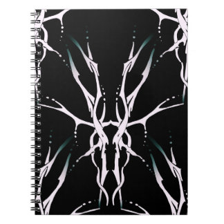 Caderno Espiral Deer Skull Tribal Design for deer Hunters white
