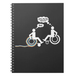 Caderno Espiral Deficiência na Piada em cadeira de rodas Humor de