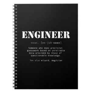 Caderno Espiral Definição de Dicionário de Engenheiros Engraça