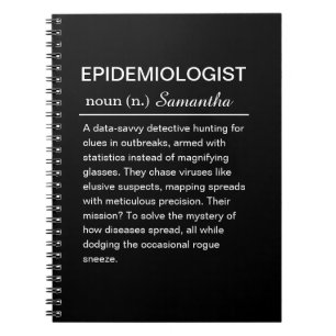 Caderno Espiral Definição de Epidemiologista Personalizada Diverti