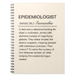Caderno Espiral Definição de Epidemiologista Personalizada e Diver