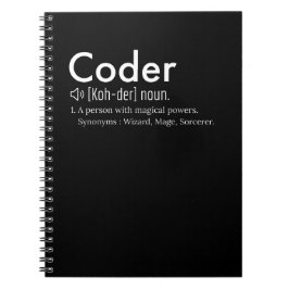 Caderno Espiral Definição do Coder - amantes de linguagem de progr