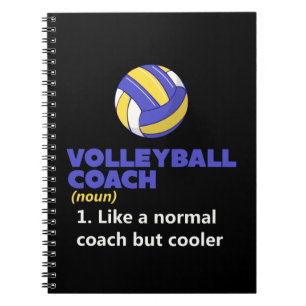 Caderno Espiral Definição do Treinador de Voleibol