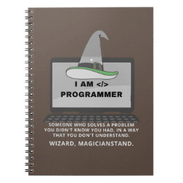 Caderno Espiral Definição engraçada do programador