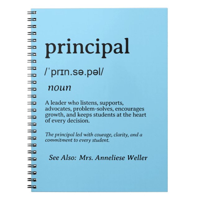 Caderno Espiral Definição Personalizada de Diretor (Frente)