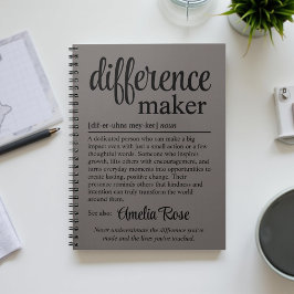 Caderno Espiral Definição Personalizada de Quem Faz a Diferença Ob