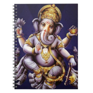 Caderno Espiral Deidade Hindu do elefante asiático de Ganesh